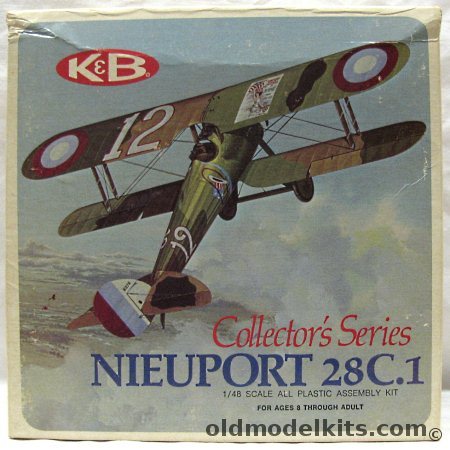 Aurora-KB 1/48 Nieuport 28 C.1 - Flight Lieutenant Eddie Rickenbacker of the 94th Aero Squadron AEF, 1108-170 plastic model kit